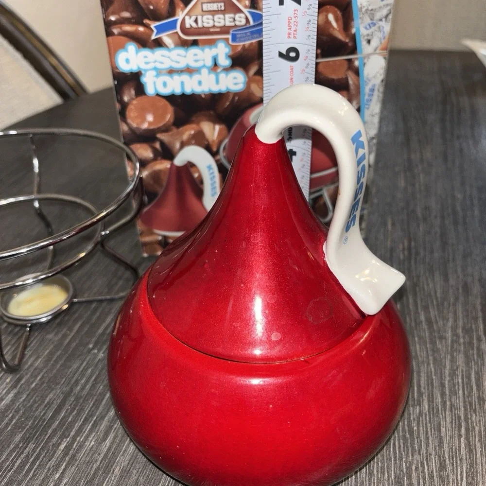 Hershey's Kisses Red Ceramic Cookie Jar 2006 THC Vintage Candy Jar Kitchen Decor